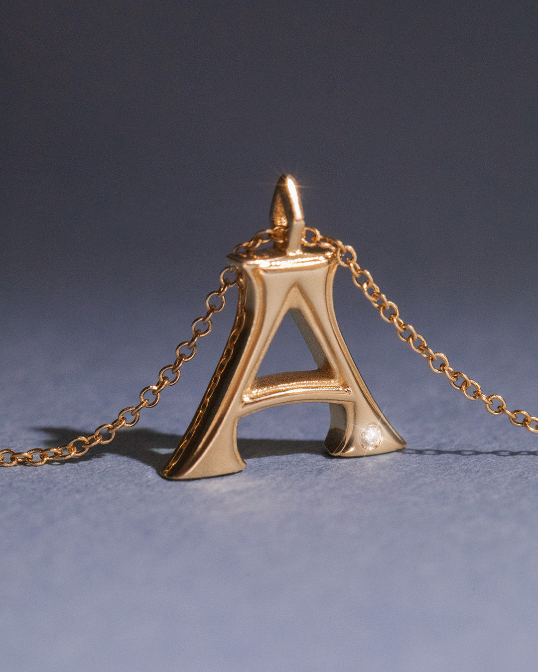 Initial Charm Necklace [Vintage] — alternate view