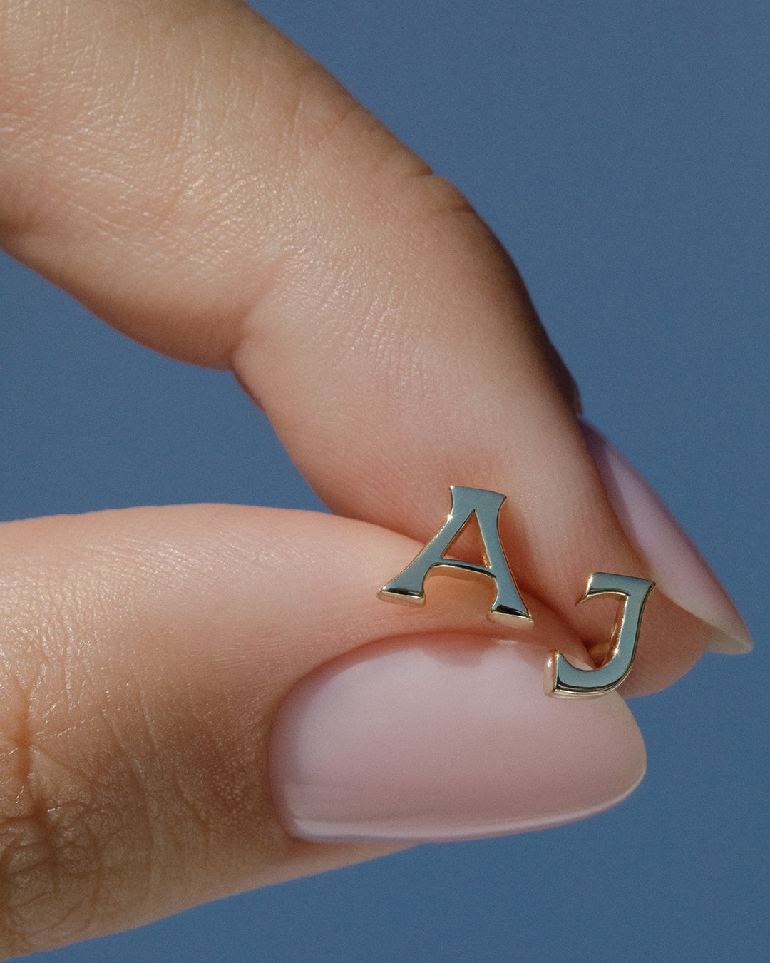 Initial Stud Earrings [Vintage] — alternate view 2