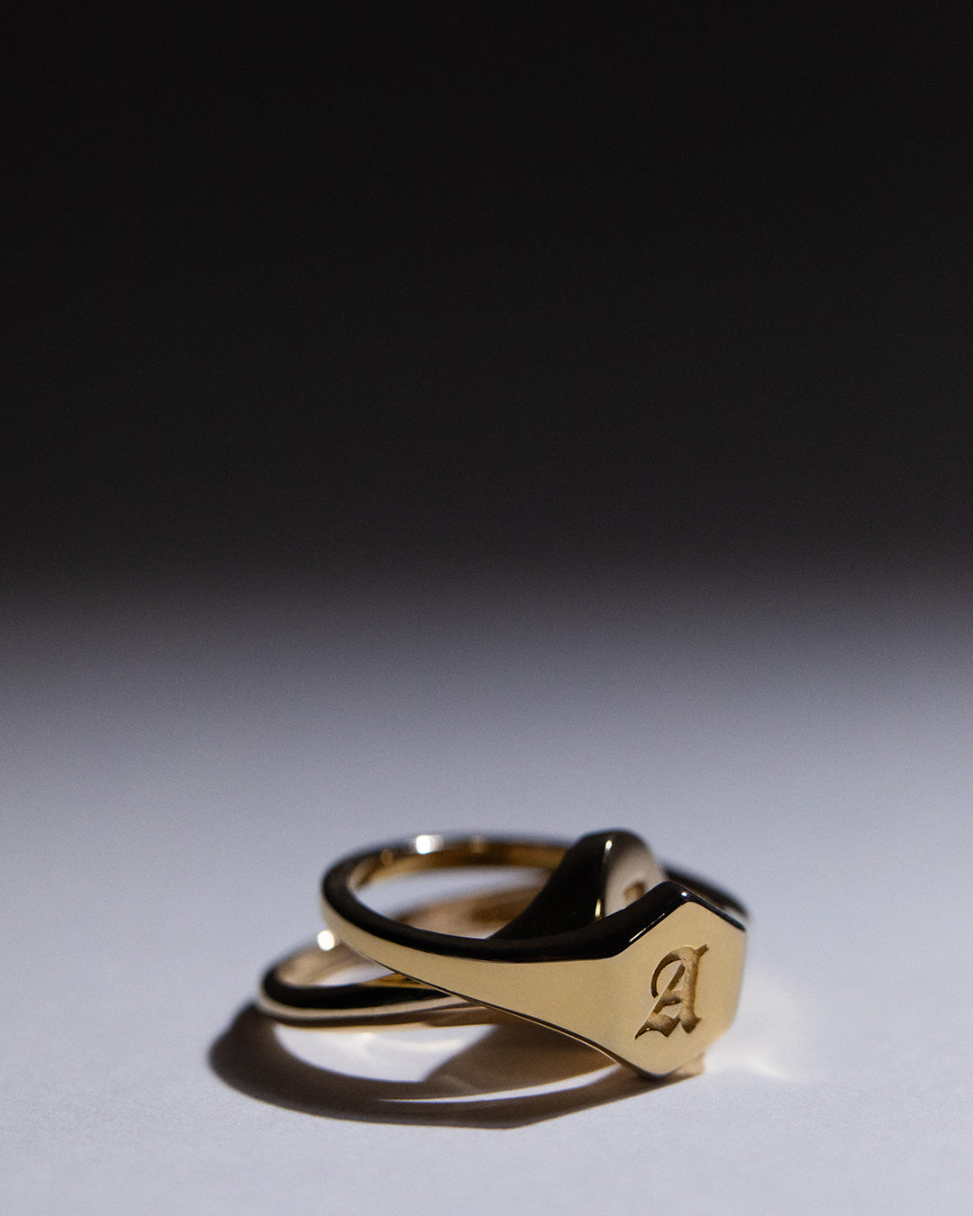 Hexagon Signet Ring [Old English] — alternate view 2
