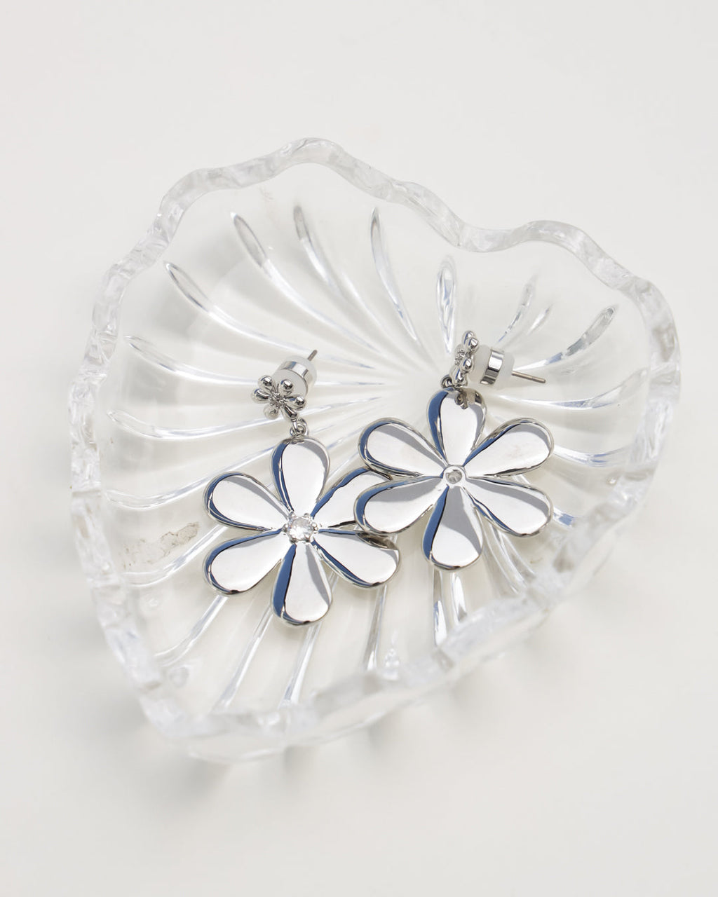 Daisy Statement Earring - Silver — detail view