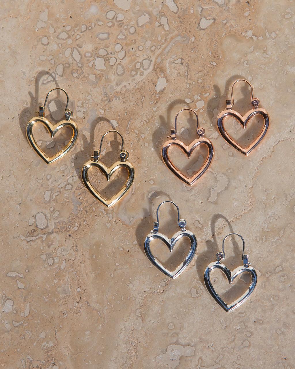 Mini Heartbreaker Hoops - Rose Gold — detail view