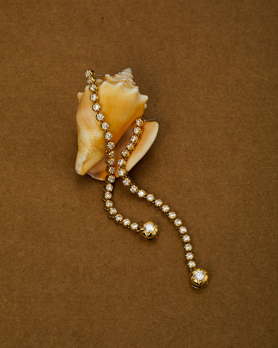 Rose Bud Tennis Drop Studs — detail view 2