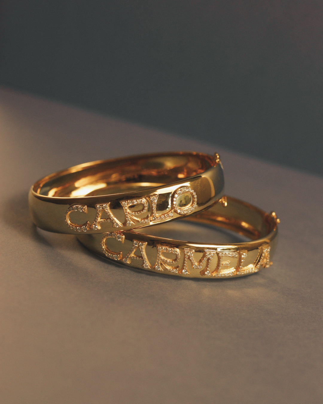 Pavé Initial Bangle — alternate view
