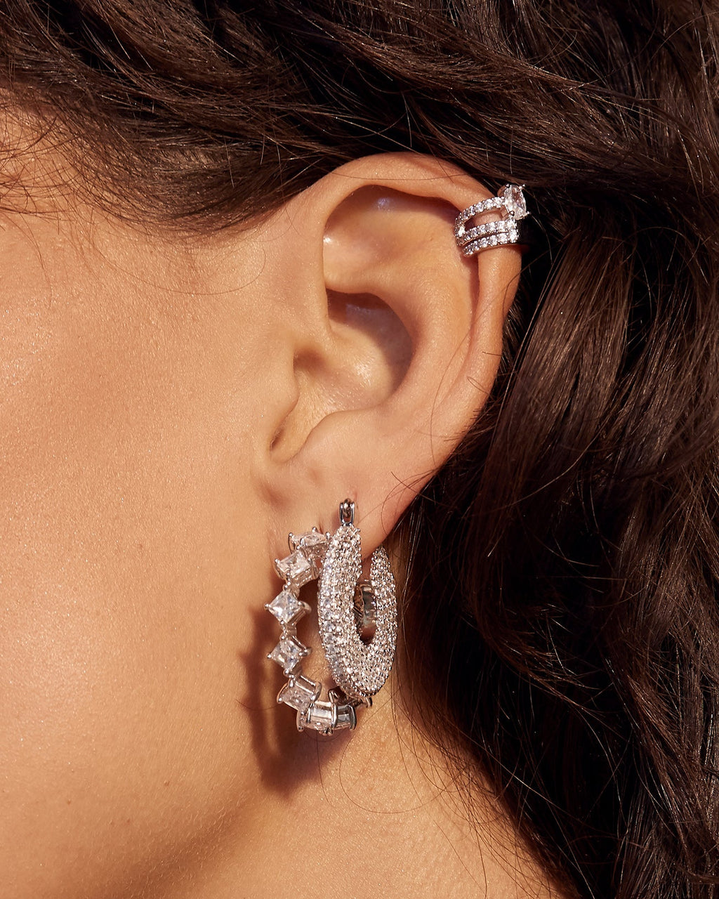 Ballier Ear Cuff - Silver - Earrings — alternate view