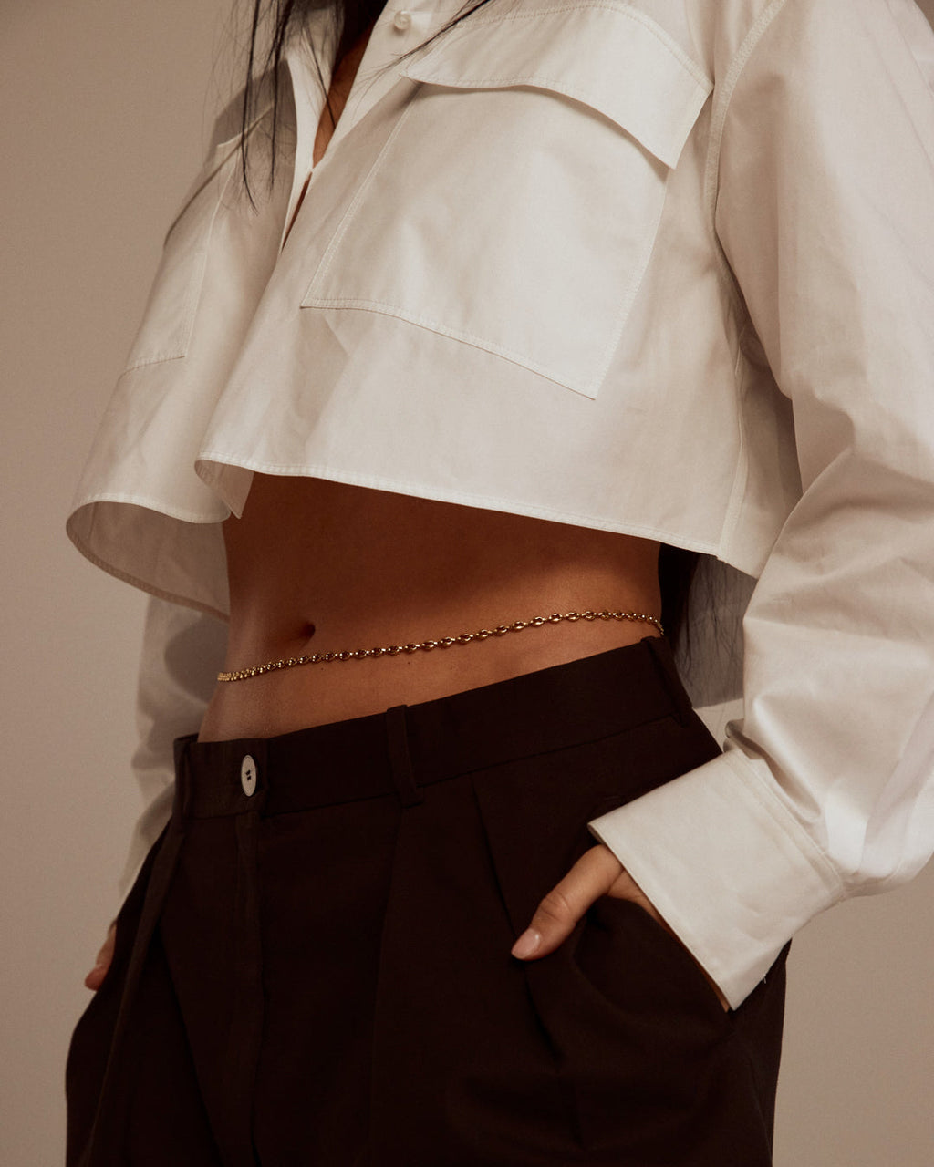 Violante Belly Chain - Gold — another angle