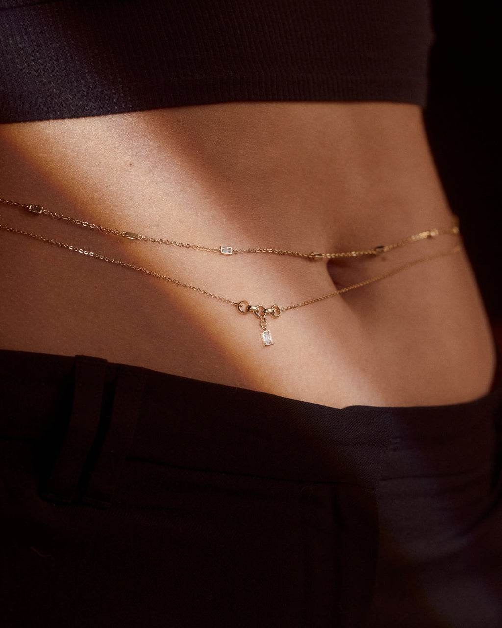 Sunrise on South Beach Belly Chain Set - Gold — another angle