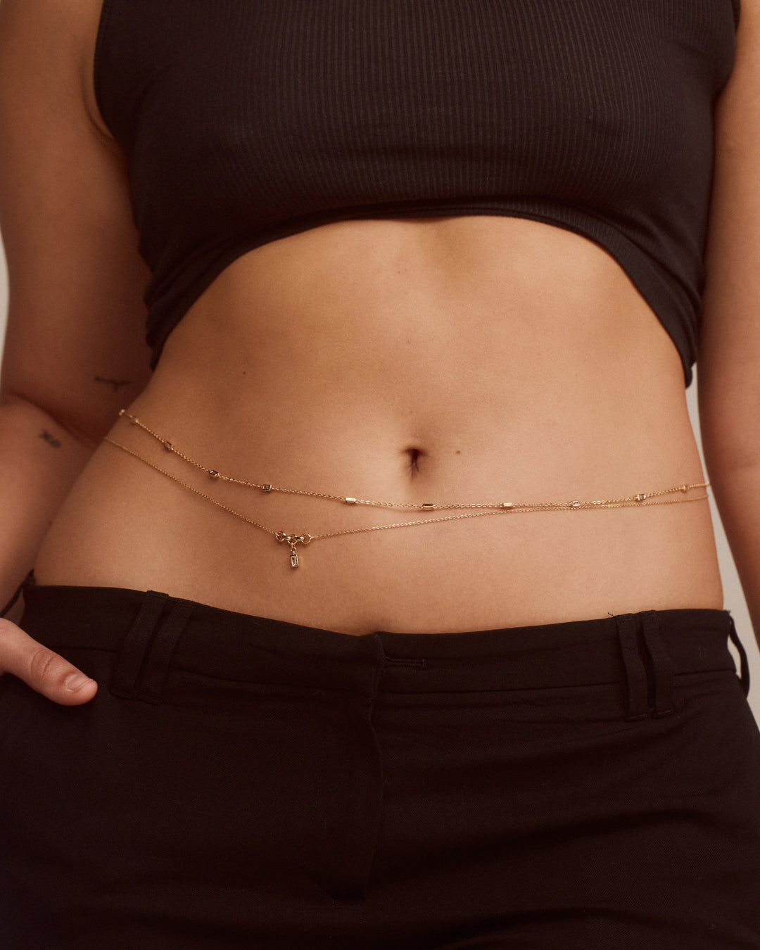 Sunrise on South Beach Belly Chain Set - Silver — alternate view 2