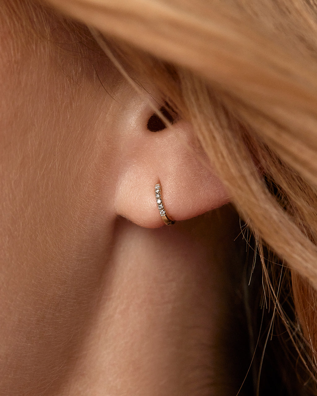 Tiniest Diamond Huggies - Earrings — alternate view 2