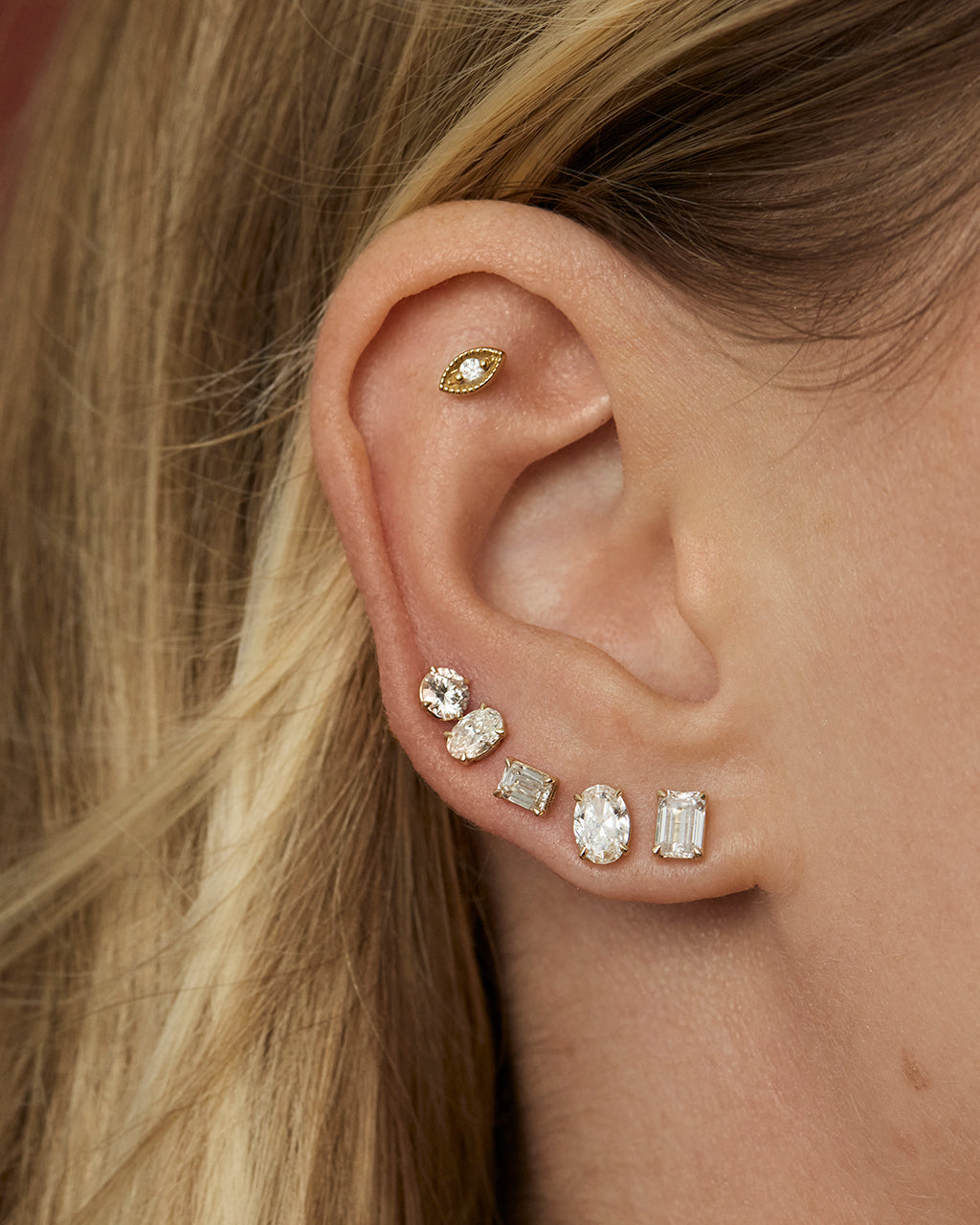 Ultimate Solitaire Studs - Earrings — alternate angle