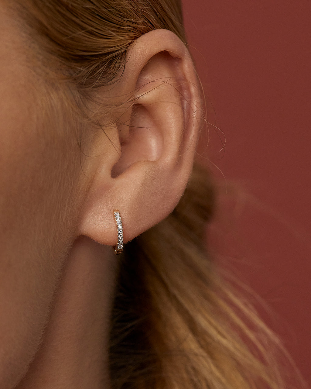 Dreamy Diamond Hoops (11mm) — alternate angle