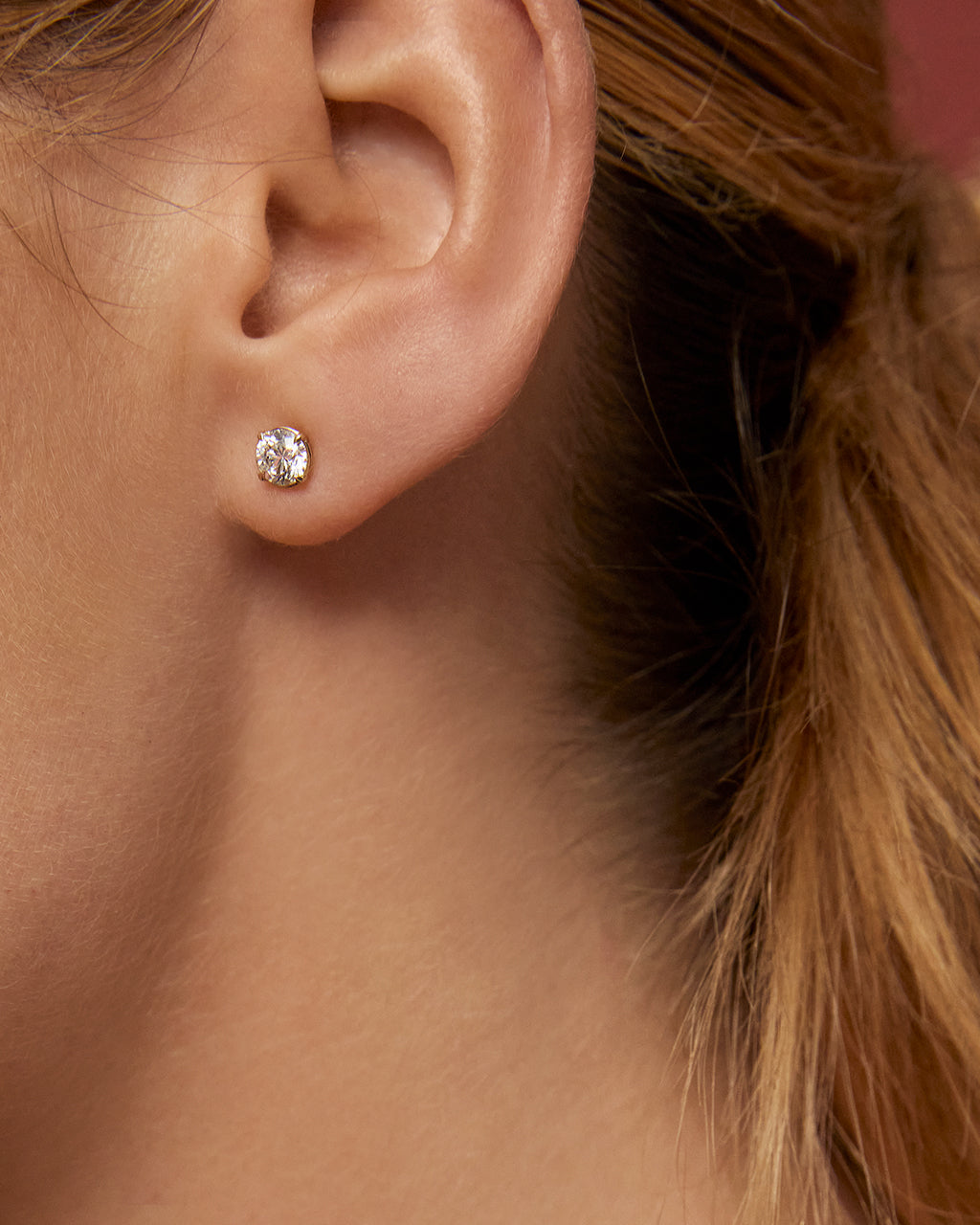 Ultimate Solitaire Studs - Earrings — alternate view