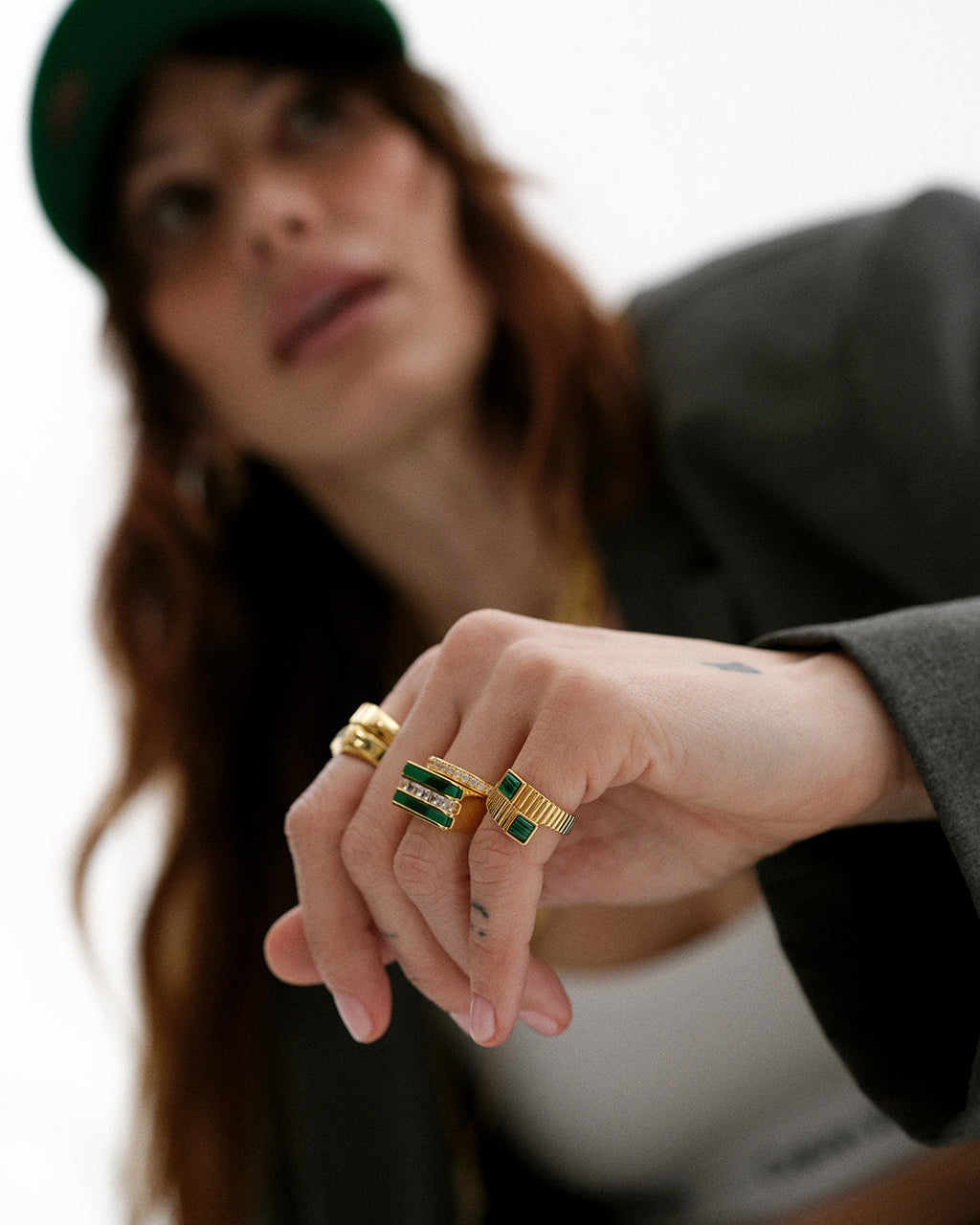 Panini Ring- Malachite — detail view
