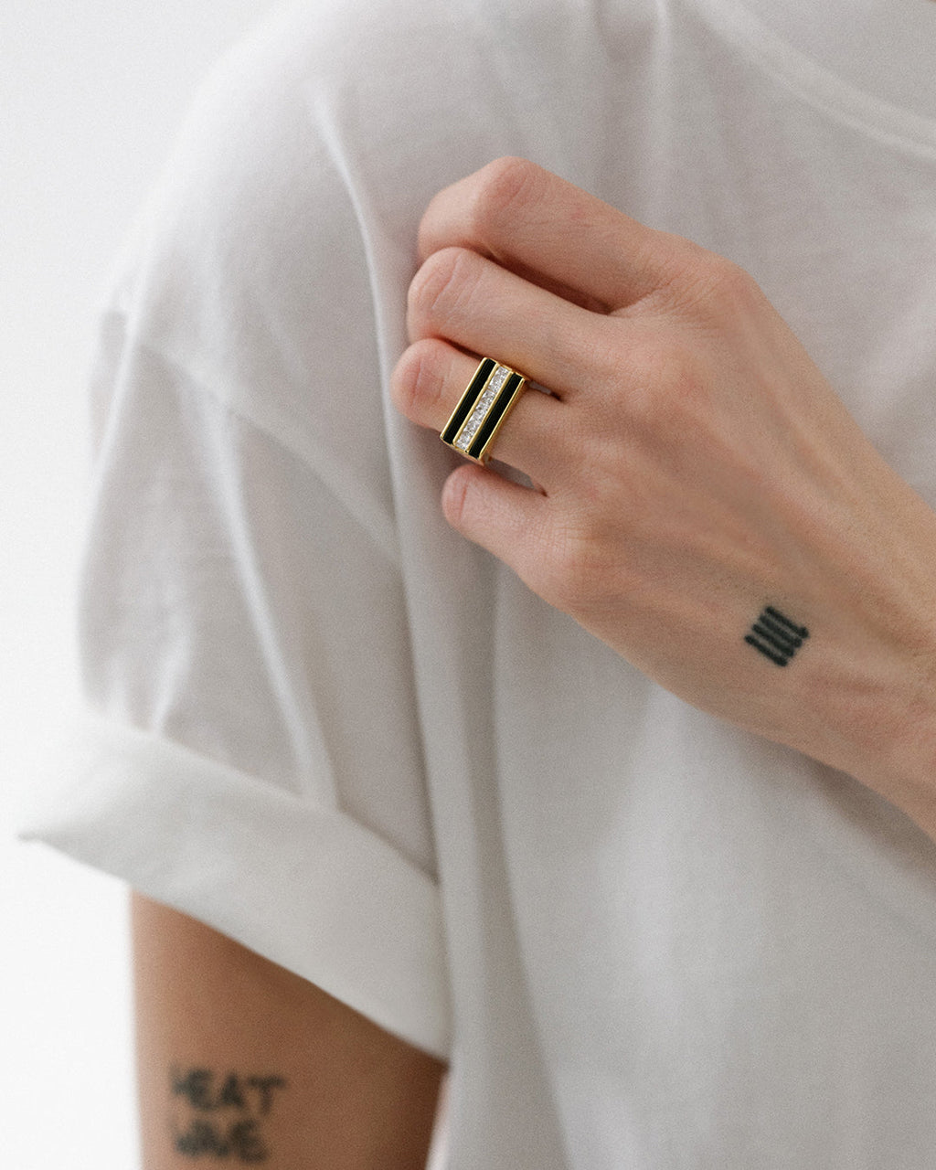 Panini Ring- Onyx — alternate view