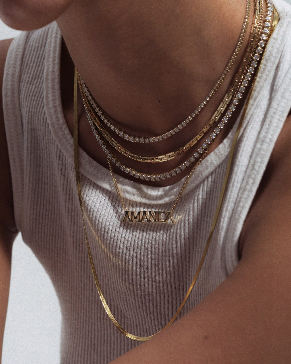 Nameplate Necklace [Vintage] — alternate view 2