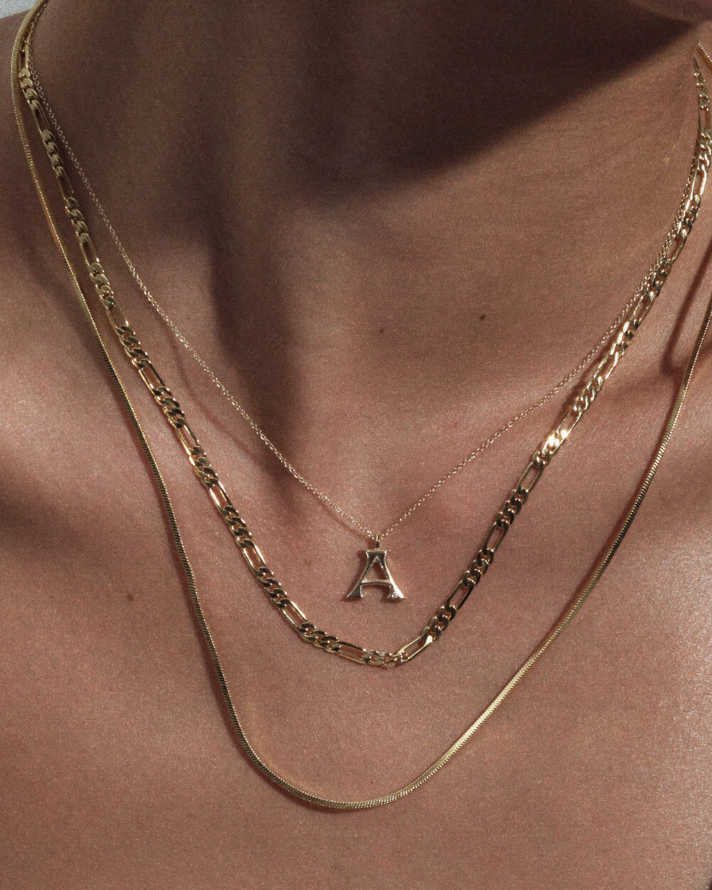 Initial Charm Necklace [Vintage] — detail view
