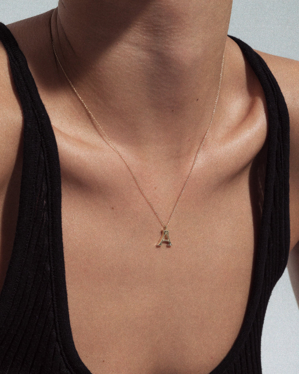 Initial Charm Necklace [Vintage] — alternate view 2 2