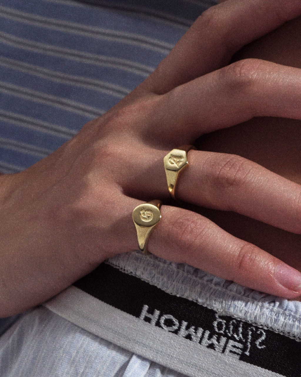 Hexagon Signet Ring [Vintage] — another angle