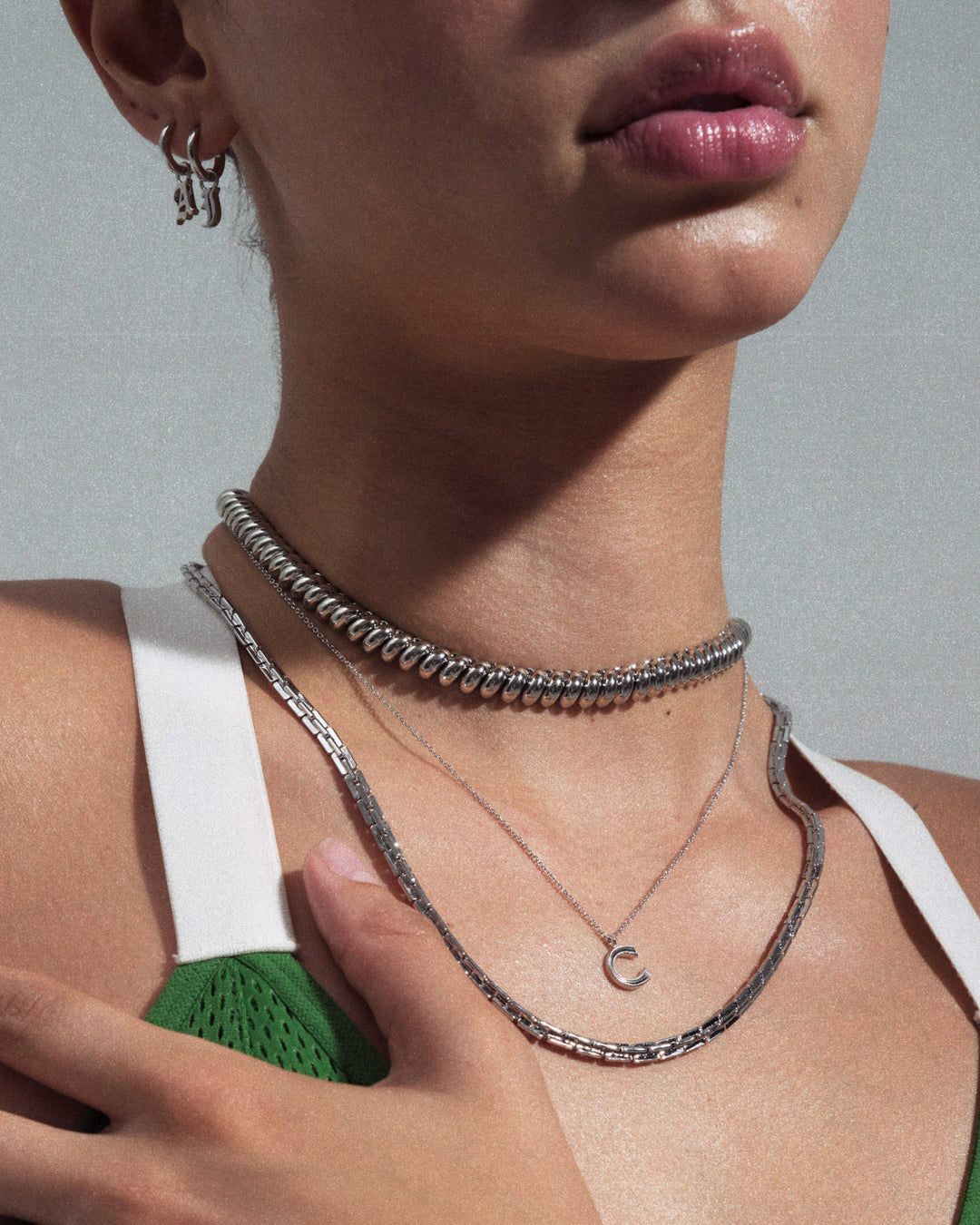 Initial Charm Necklace [Vintage] — alternate view 3