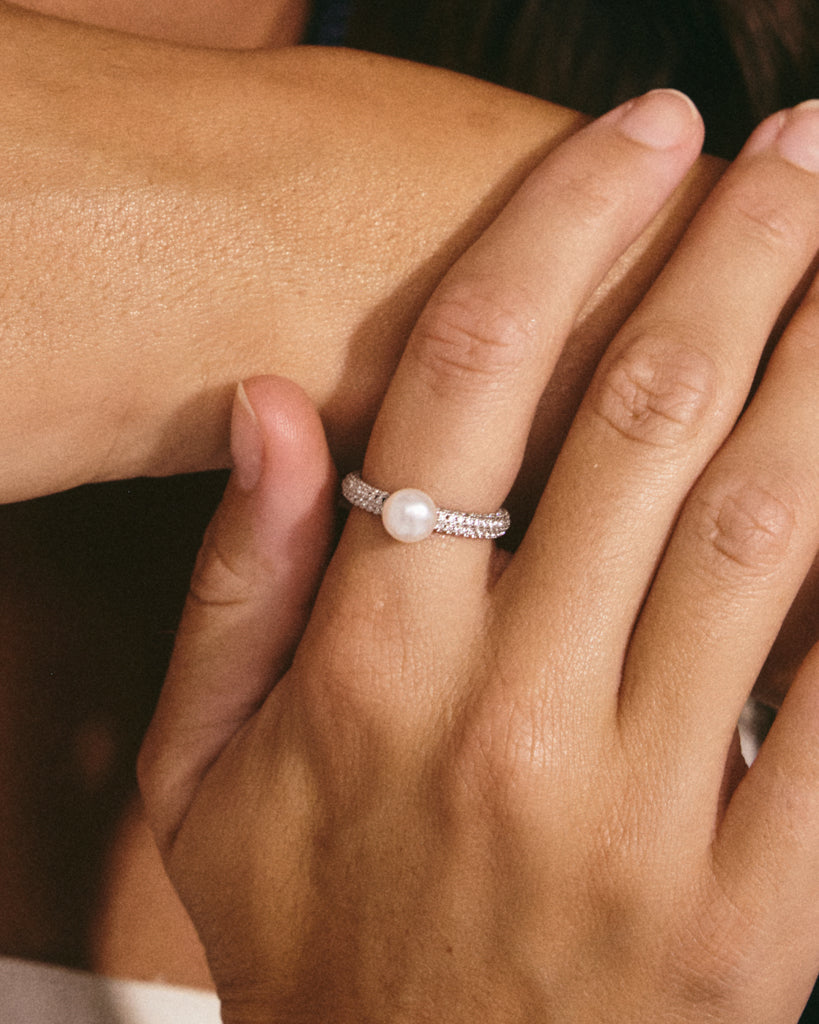 Pearl Pavé Amalfi Ring — detail view 2