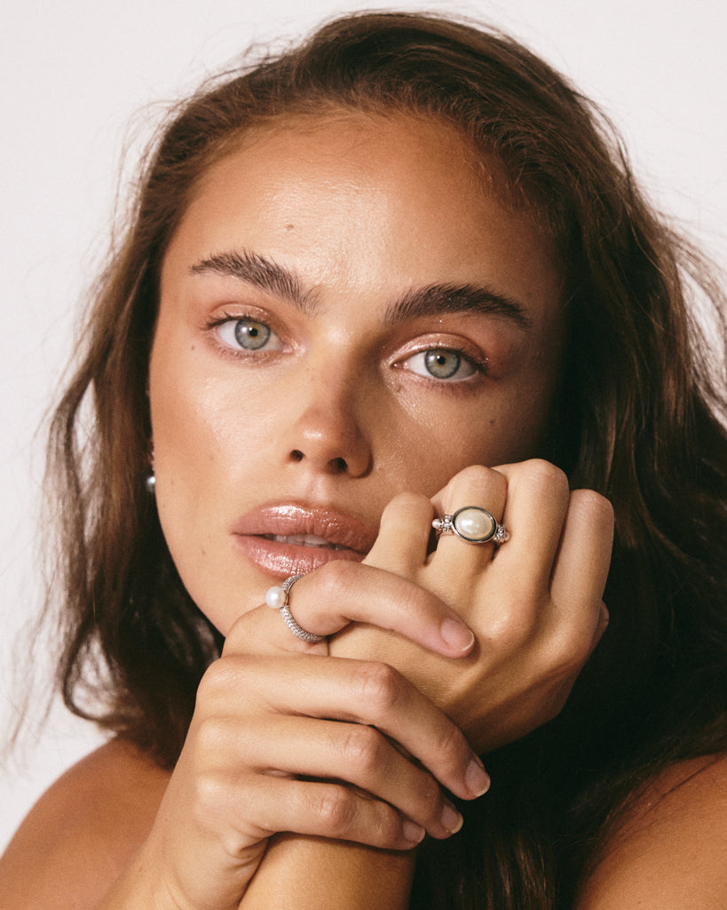 Pearl Pavé Amalfi Ring — another angle 2