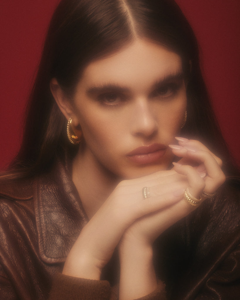 Rosewood Earrings — detail view