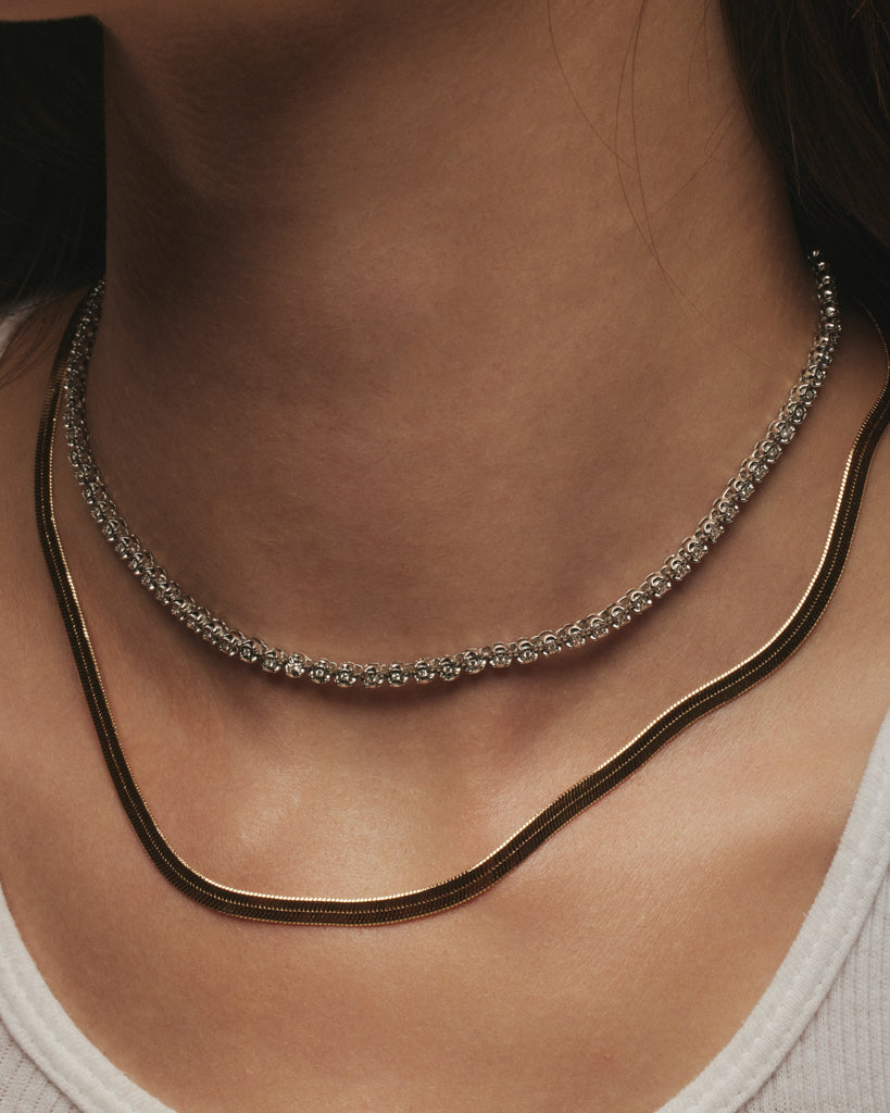 Classique Herringbone Chain - Gold — alternate angle