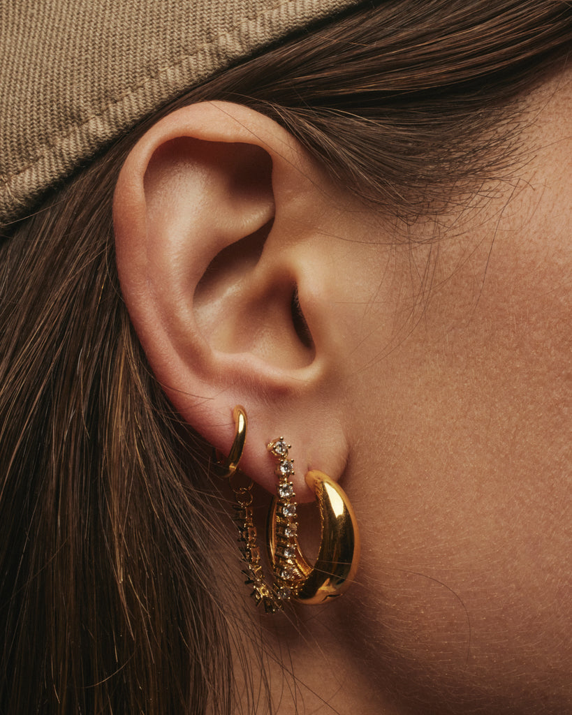 Marbella Hoops - Silver — detail view