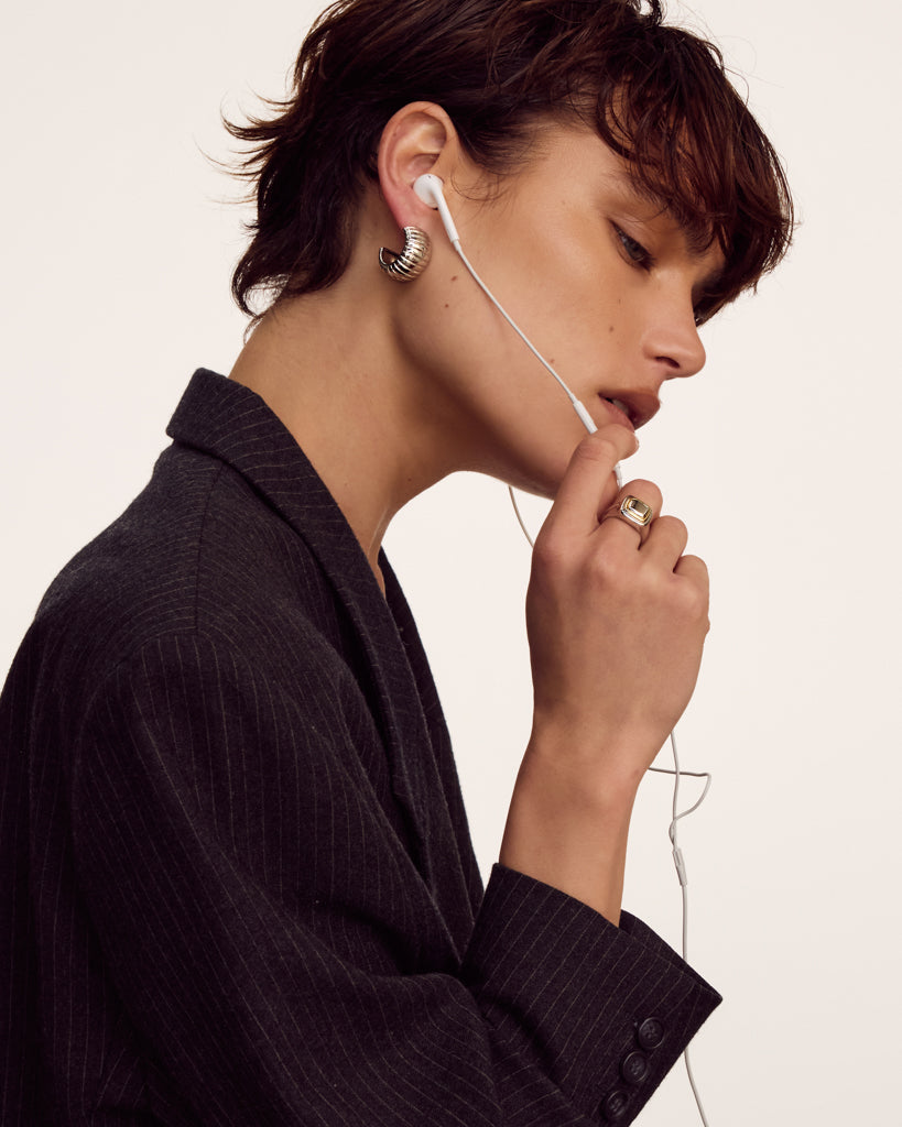 Remy Ridged Hoops — another angle 2