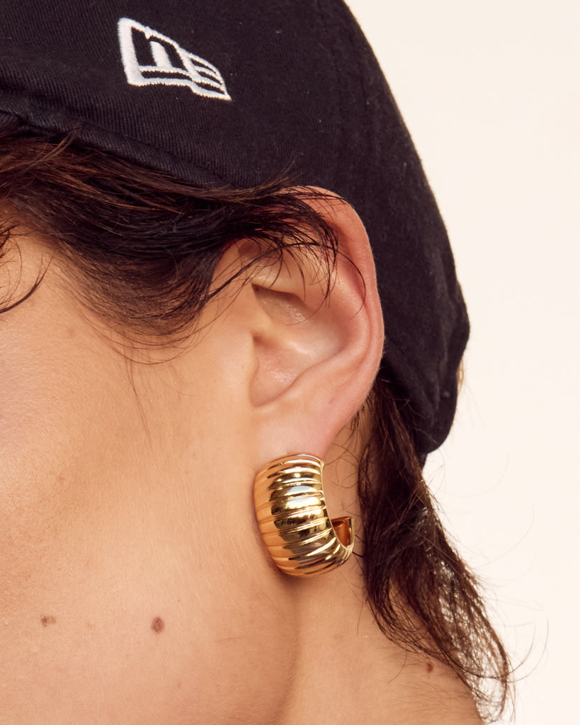 Remy Ridged Hoops — alternate angle