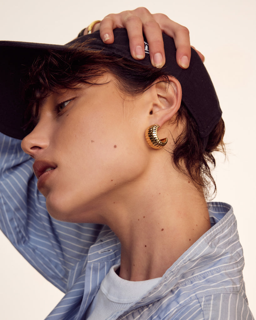 Remy Ridged Hoops — alternate view 2