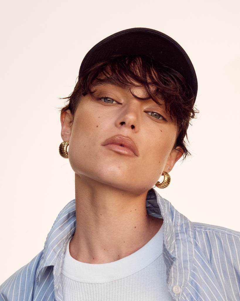 Remy Ridged Hoops — alternate view 2