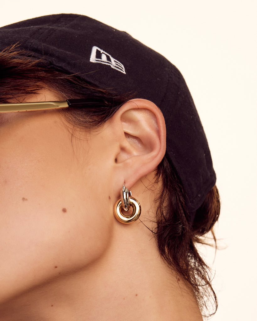 Two-Tone Interlock Hoops — alternate view 2