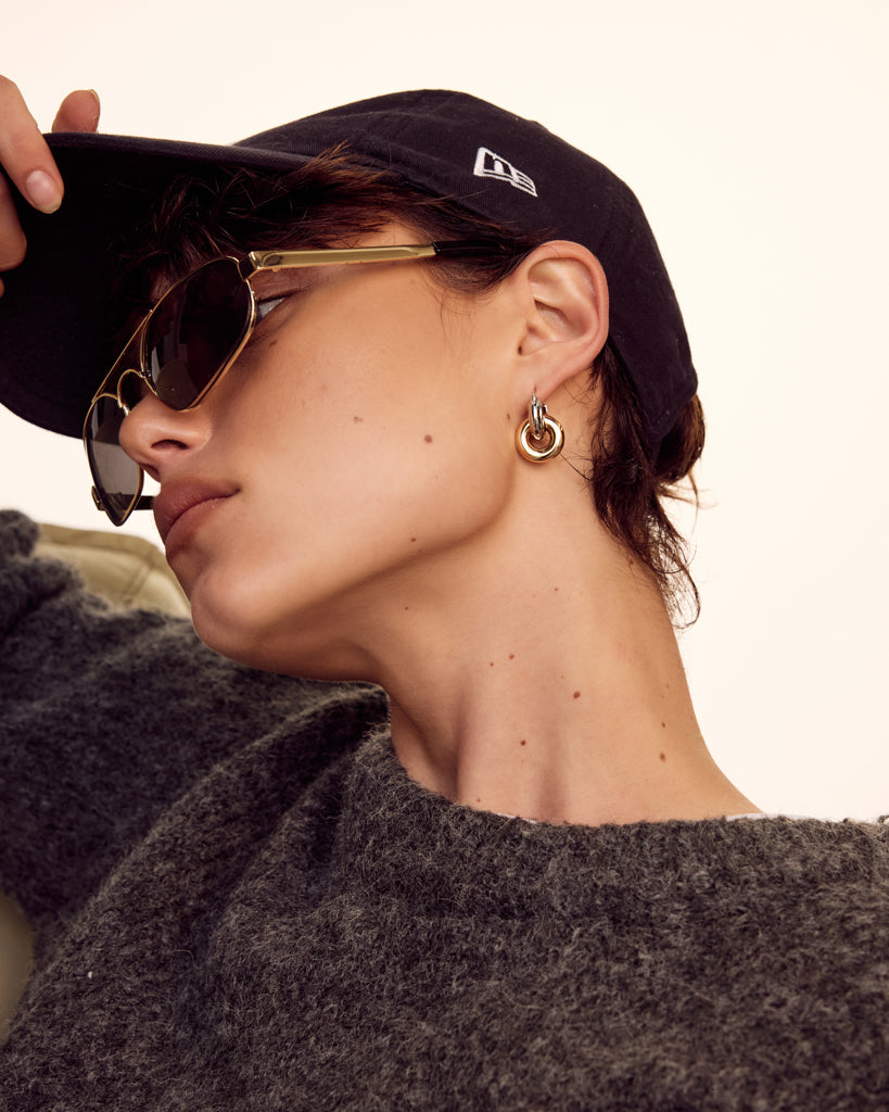 Two-Tone Interlock Hoops — alternate view 2