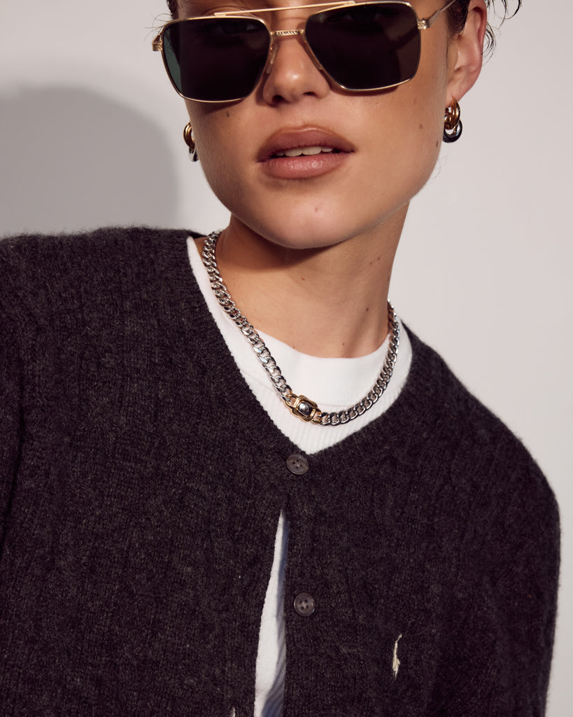 Kate Bezel Stud Necklace — alternate view 2