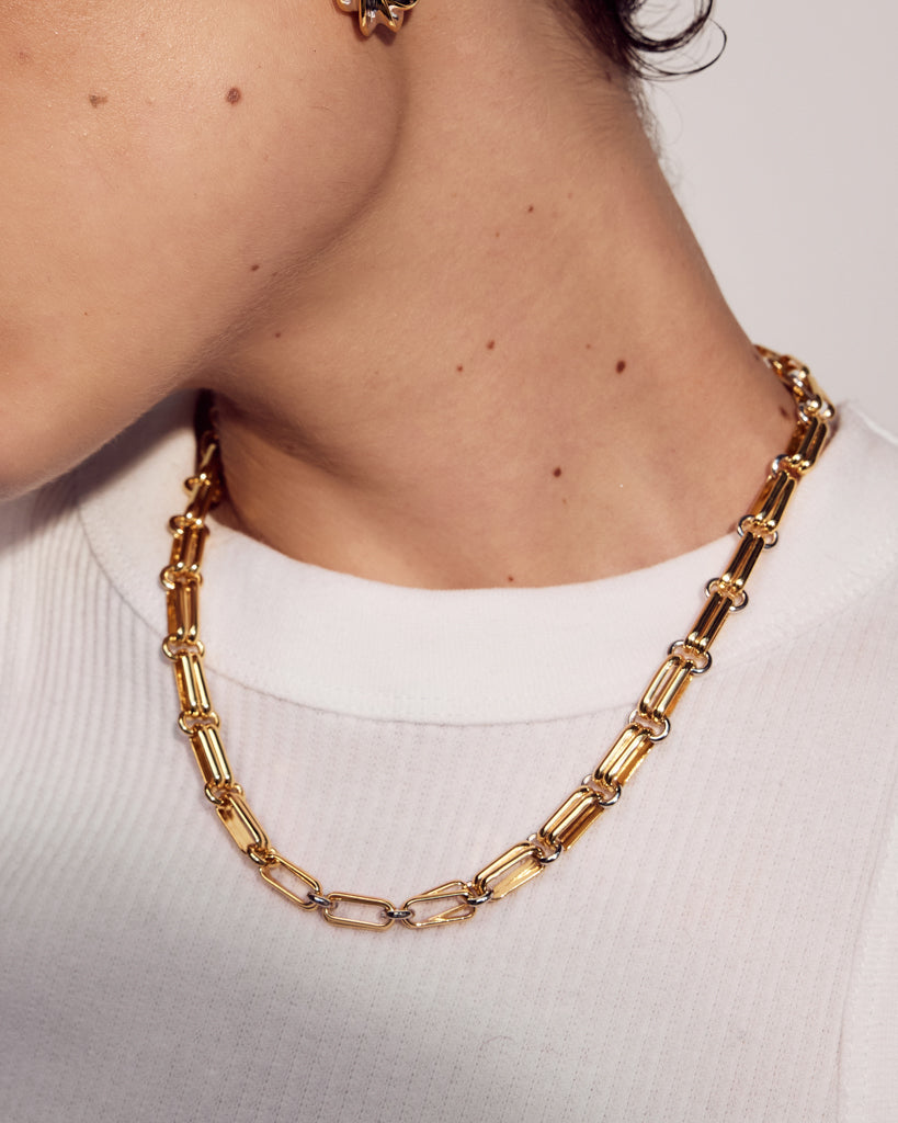 Dalia Two-Tone Chain Necklace — alternate view 2