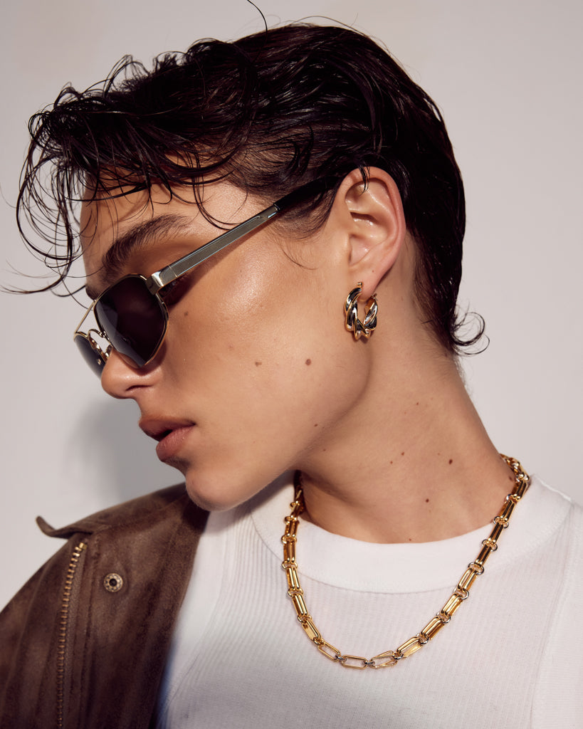 Dalia Two-Tone Chain Necklace — alternate view 2