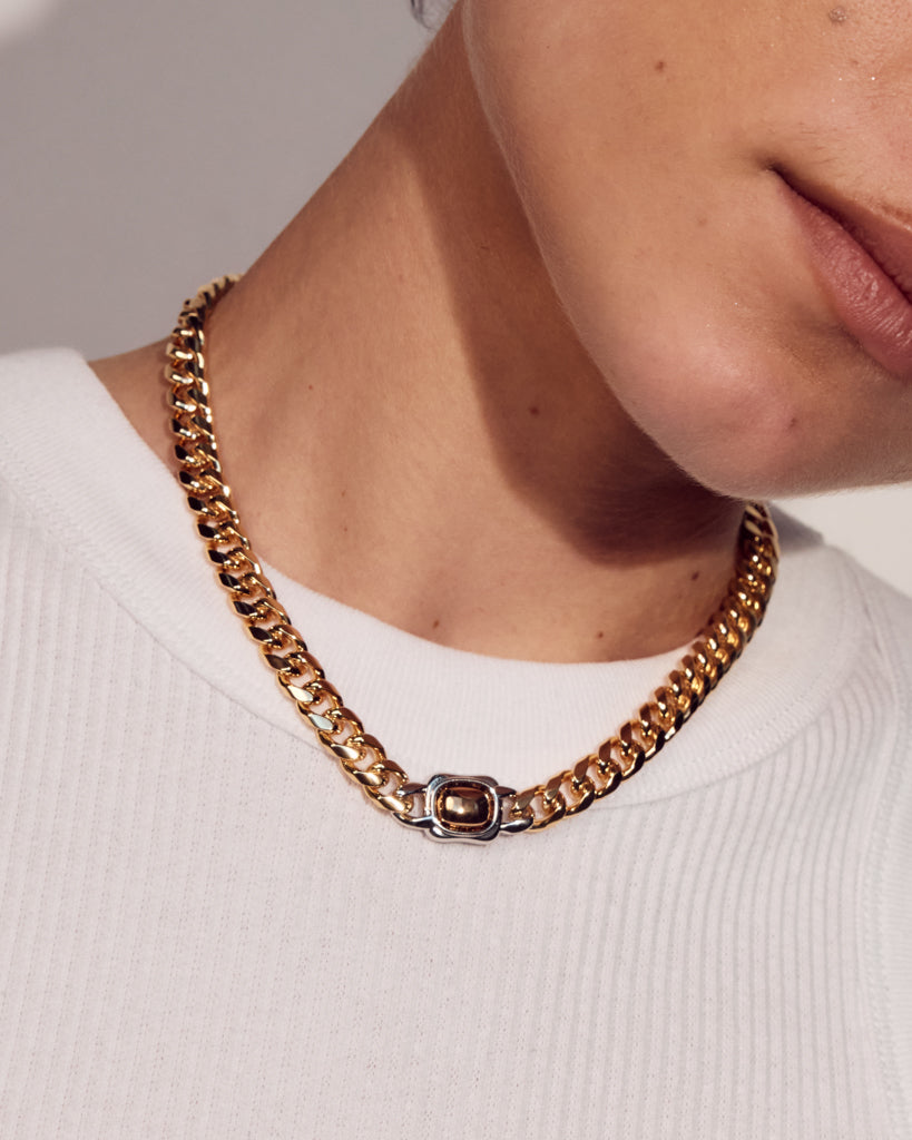 Kate Bezel Stud Necklace — alternate view 2