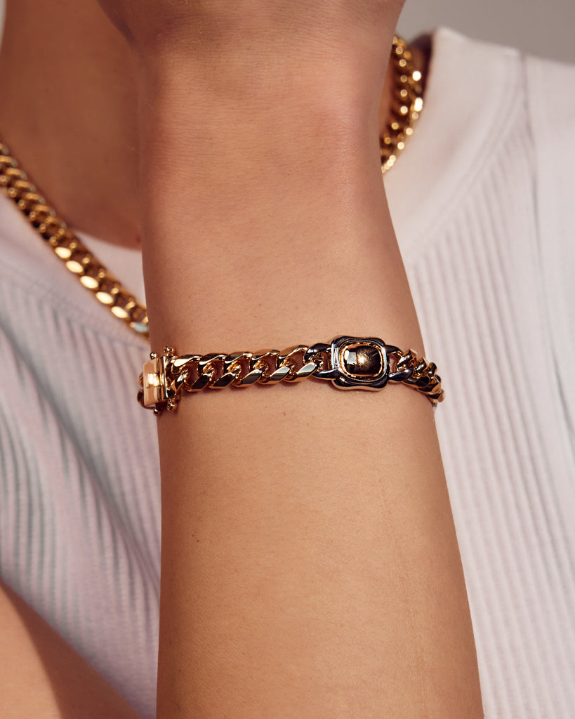 Kate Bezel Stud Bracelet — another angle