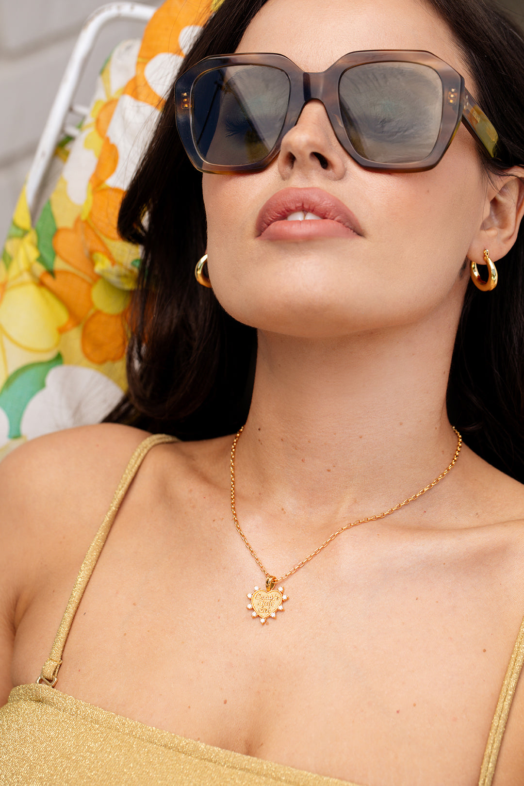 Daddy's Little Girl Necklace in Gold — reverse view