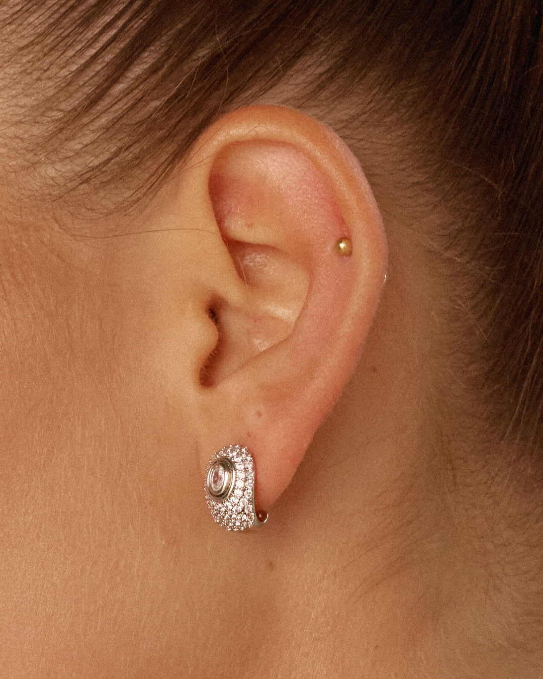 Pavé Jewelle Studs - Earrings — another angle