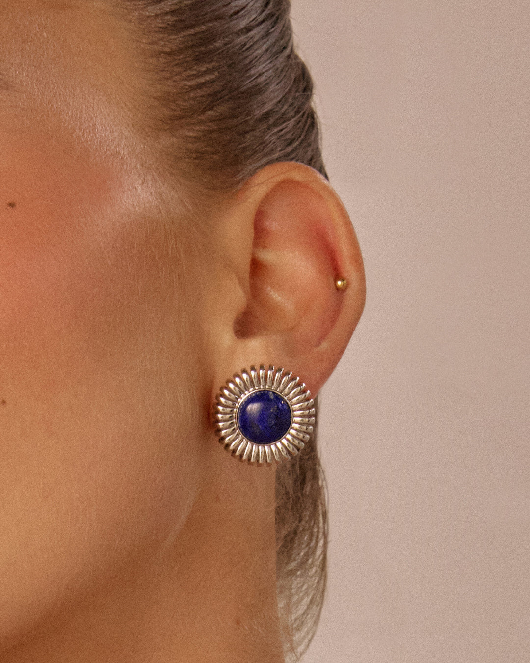 Lapis Spirale Studs - Earrings — alternate view 2