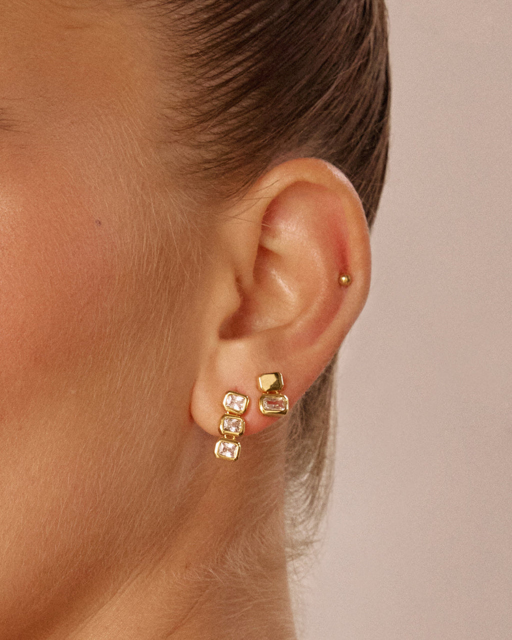 Bianca Bezel Studs Set - Earrings — alternate view 2