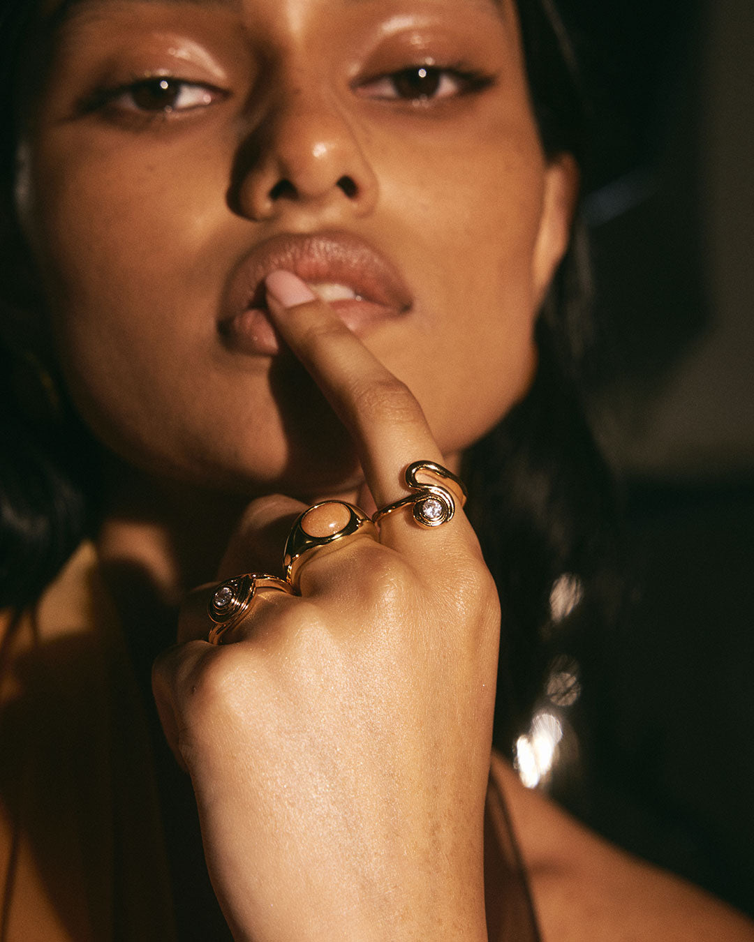 Sunset Stone Signet Ring — alternate view 2