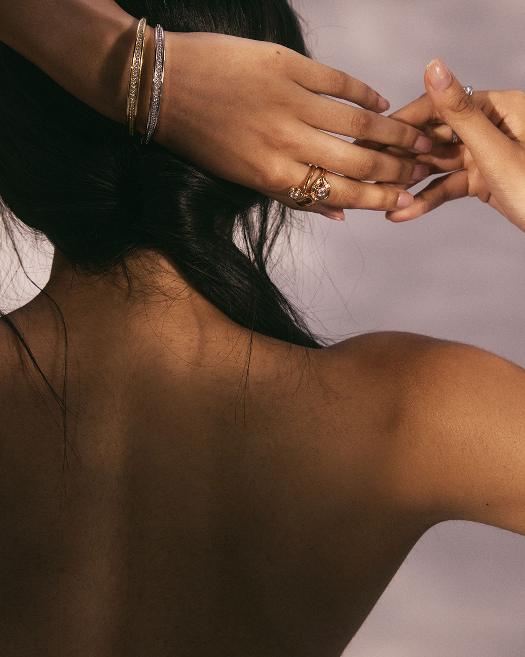 Wave Hinge Cuff - Bracelets — another angle