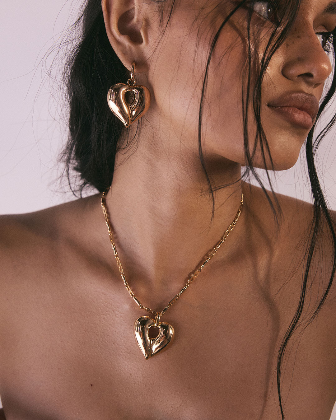 Corazon Statement Necklace — alternate angle