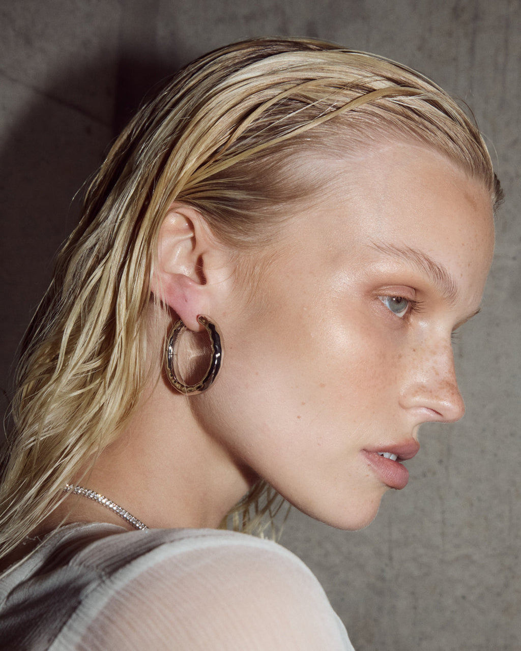 Liquid Metal Hoops Set — alternate angle