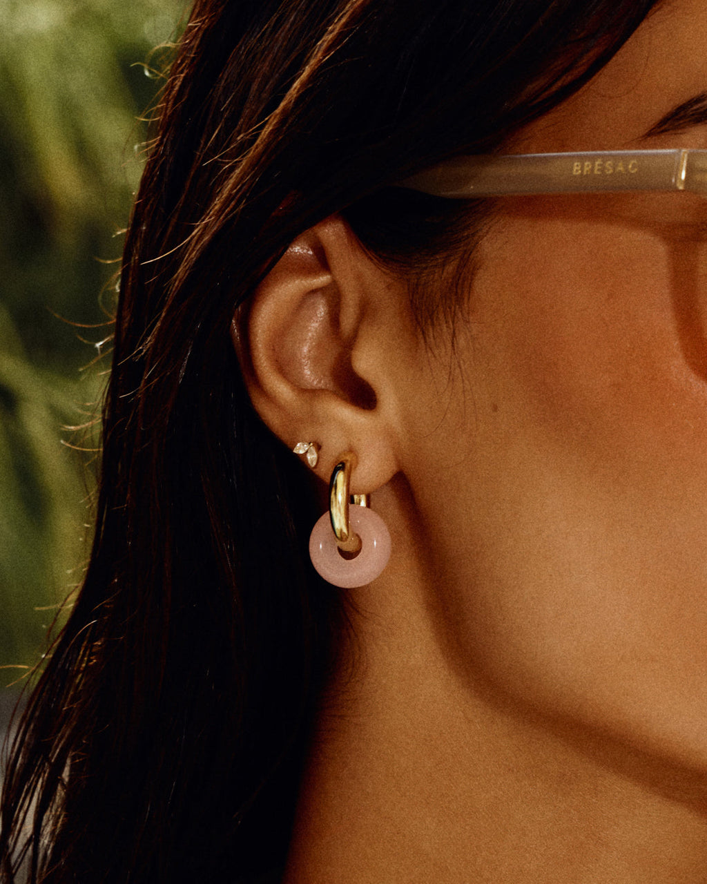 Rio Washer Hoops - Silver — another angle