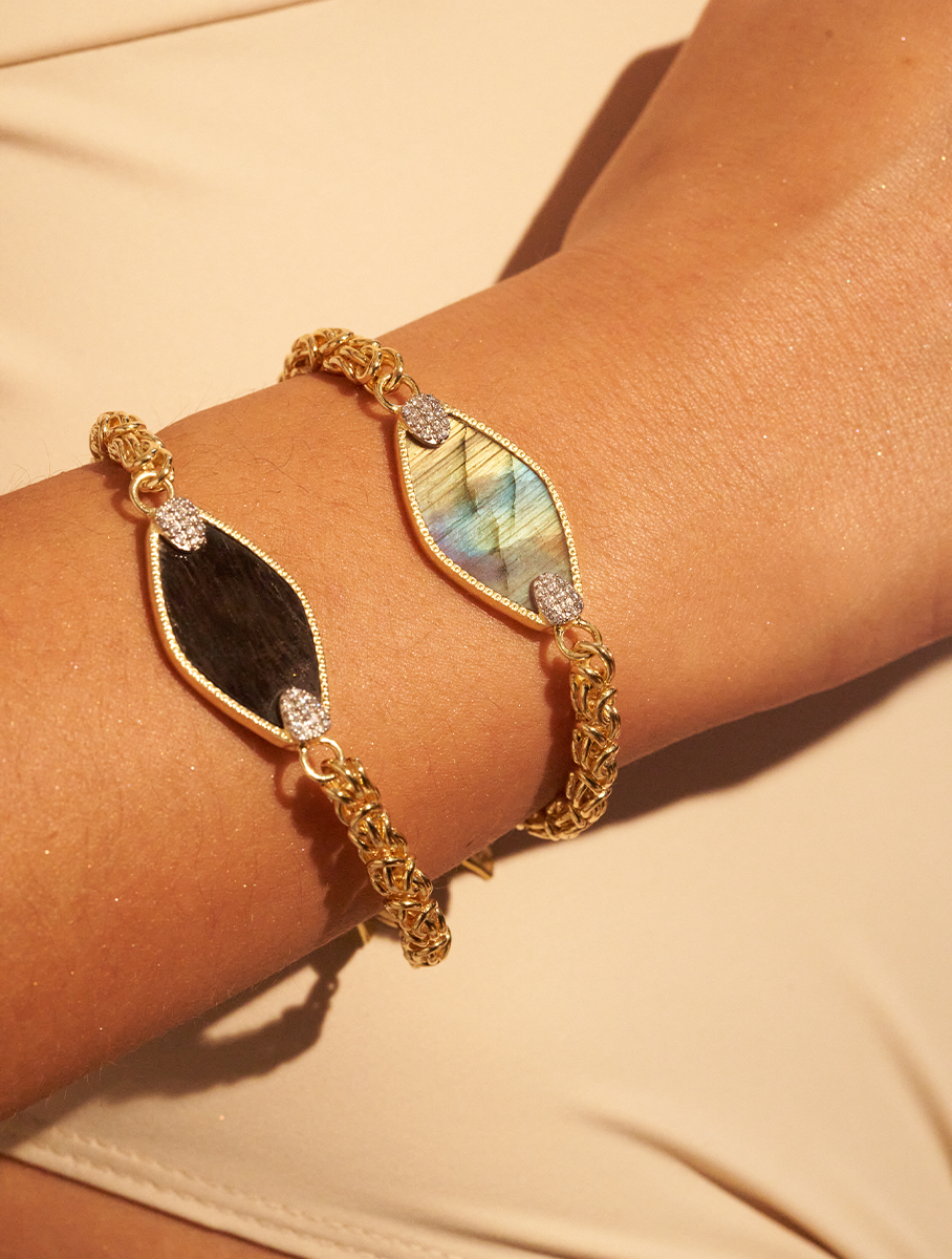 Mayan Bracelet - Labradorite - detail view