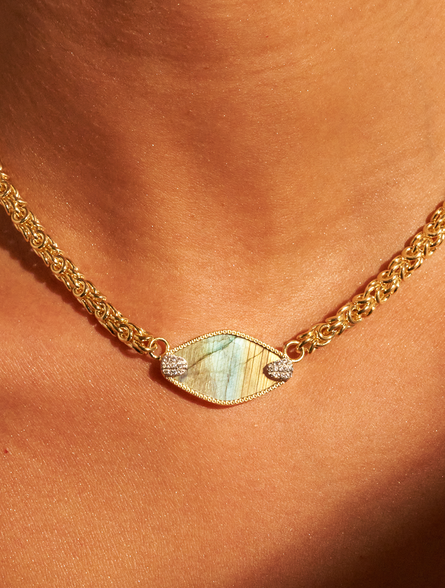 Mayan Necklace - Labradorite - alternate view