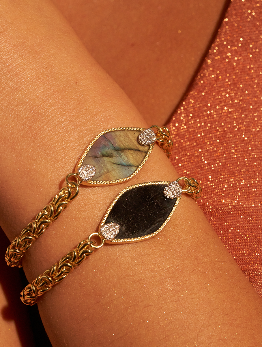 Mayan Bracelet - Labradorite - alternate view